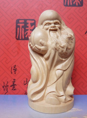手把件寿星礼品小木雕