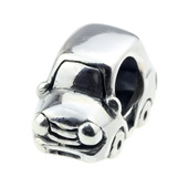 奇妙珠 手链 DIY银饰 纯银 小汽车铸件 欧式 皮绳串珠 散珠生日礼