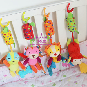 2个包邮婴儿玩具风铃婴儿床挂新生儿车挂宝宝毛绒玩具摇铃带牙胶