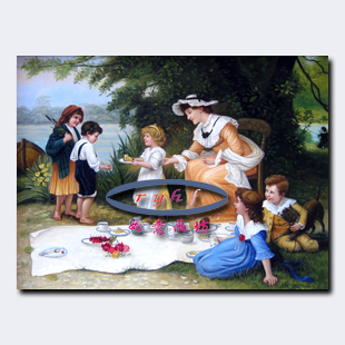 复古客厅宾馆欧美人物画