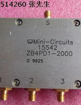 ZB4PD1-2000-S+ Mini 800-2000MHz SMA 4宽带射频微波同轴功分器