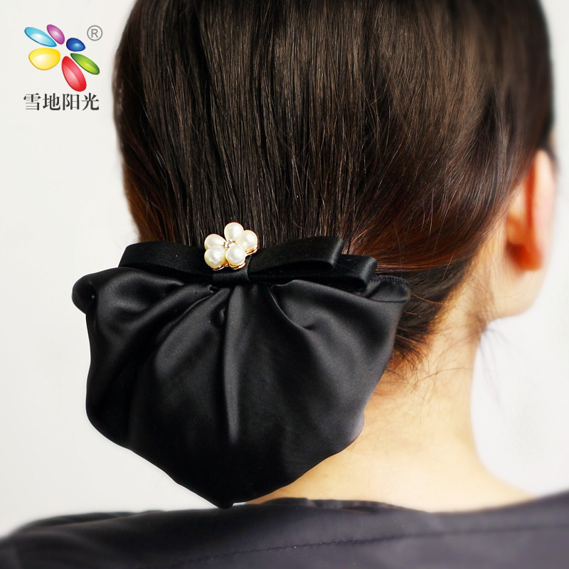 简约百搭发夹布料优雅气质布兜