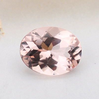 【精品裸石】1.66克拉 橘粉色 椭圆形 天然摩根石 戒面 吊坠