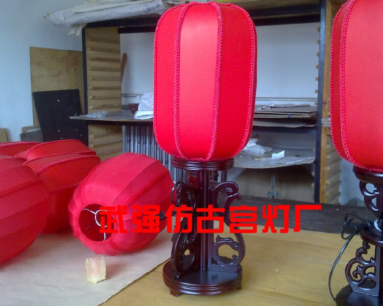 木制宫灯 中式台灯 实木台灯 婚庆台灯 喜庆用品 140418-5