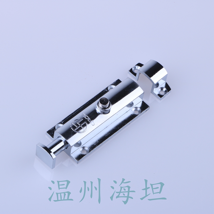 LS406门窗明装插销 ABS塑料材质 按钮弹簧式插销 柜门插销