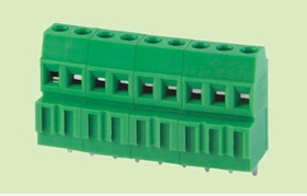环保铜扣DG500H固定螺钉式接线端子KF128H绿色2P 3P EEK500-5.0MM