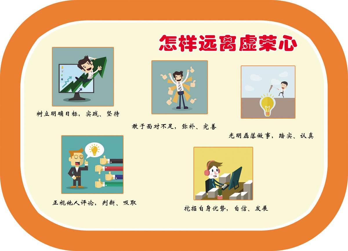 757海报印制展板写真喷绘249学校园班级文化学生心理远离虚荣心