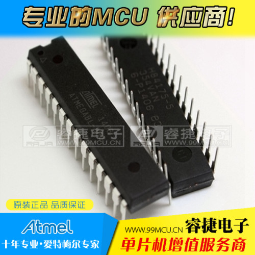 ATMEGA8L-8PU ATMEGA8L mega8L 8L-8 DIP28全新进口原装ATMEL正品