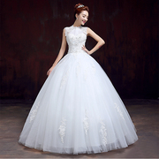 Bride wedding dress new 2015 fashion snap collar wedding dress one shoulder plus size slimming tail spring/summer