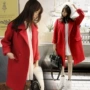 Mùa thu và mùa đông 2019 mới Áo khoác len nữ châu Âu cỡ lớn và dài S-XXXL mã - Trung bình và dài Coat áo parka