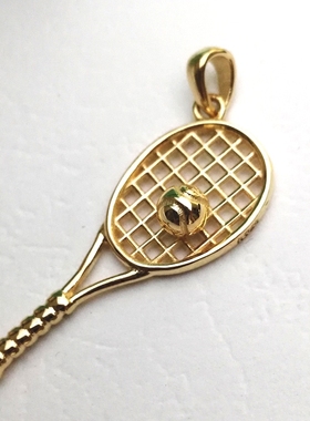 网球拍纯银运动时尚风吊坠定制
