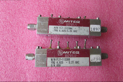 MITEQ FLT-112386 4.625-5.21GHz SMA 射频微波同轴带通滤波器