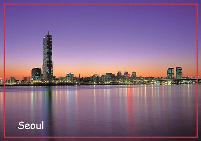 卡通礼品 韩国63大厦汉江夜景 旅游创意磁贴 冰箱贴20130个性创意