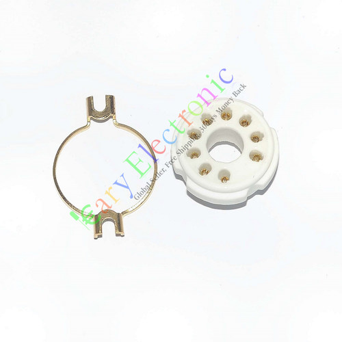九脚陶瓷镀金管座GZC9-2-G电子管适EL504 PL504 EL519 6P12P等