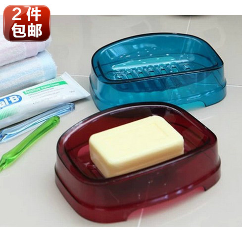 韩国进口正品 昌信系列SKYWAVE 长方无盖皂盒沥水皂盒2个包邮