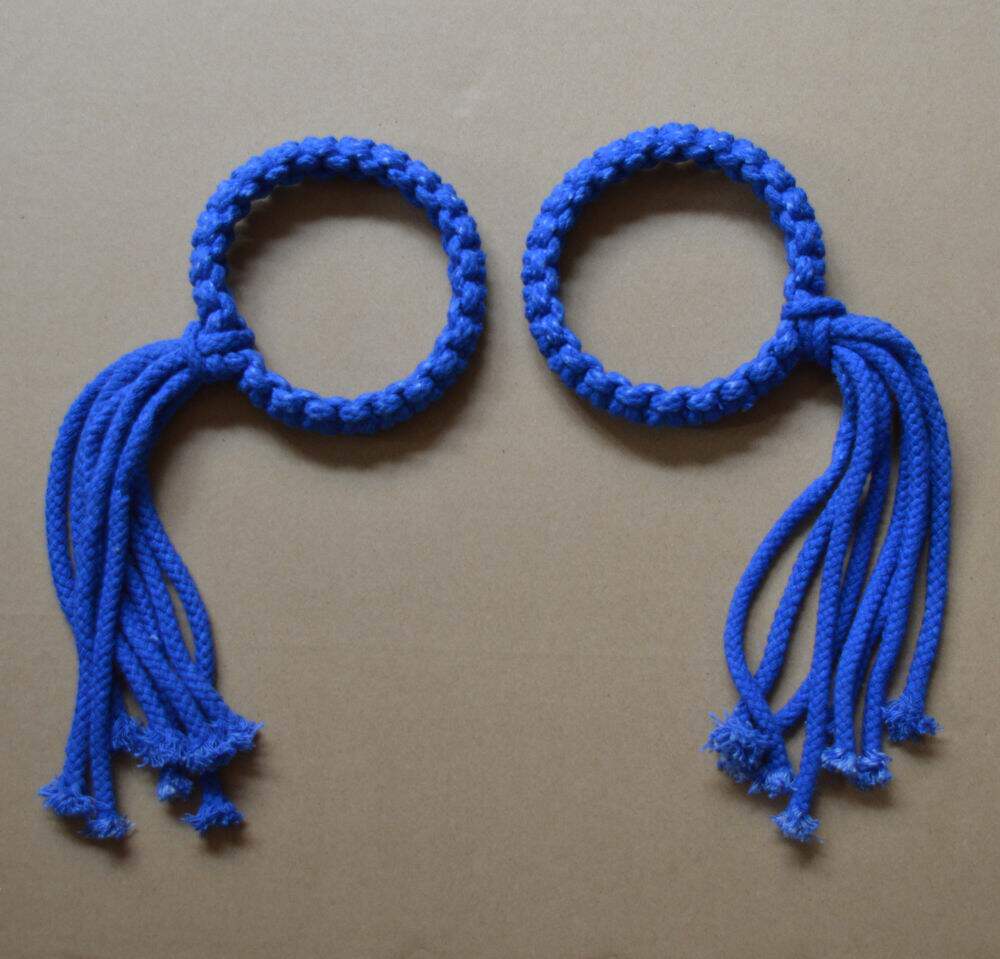 臂环正品泰国工艺手工精编蓝色泰拳臂箍纯棉结实耐用传统泰拳比赛