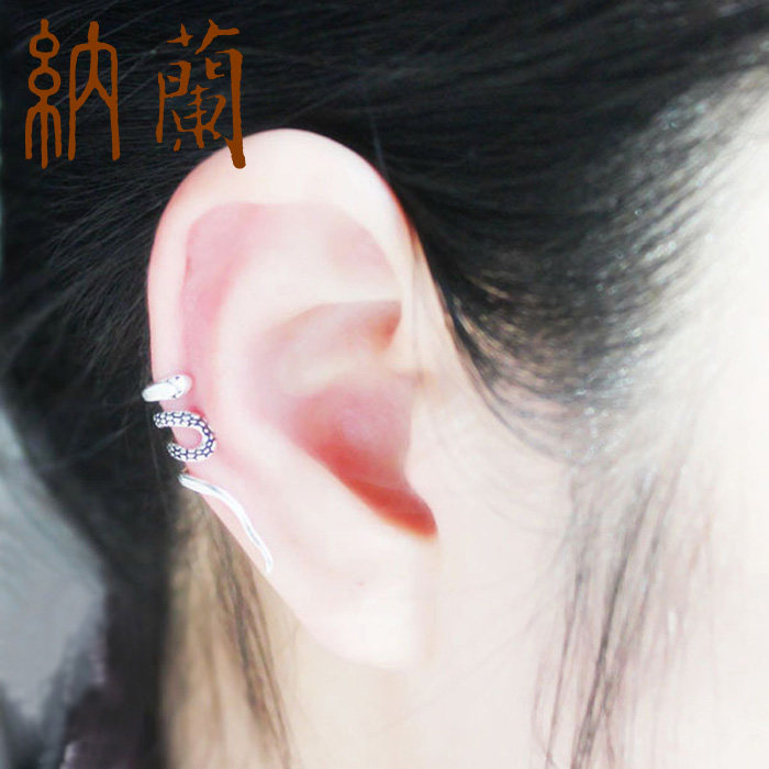 耳扣耳夹925银蛇复古个性
