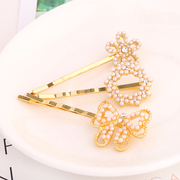 Know Richie Korean hair bow clip Clip clip Clip hair ornament hairpin cross rhinestone fringe clips