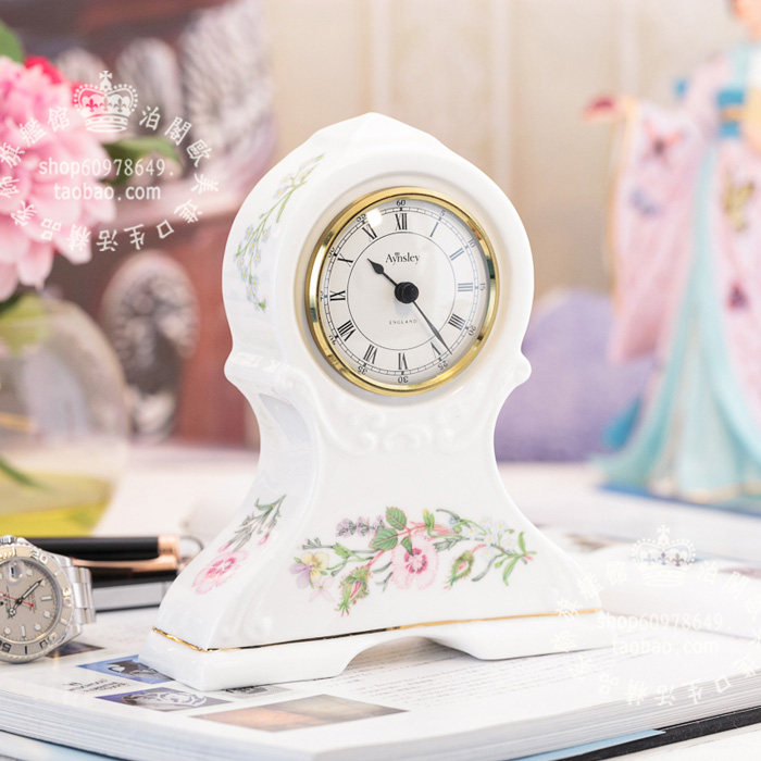 英国骨瓷歐式桌面田園桌钟