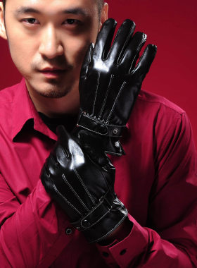 彩色莲包邮冬季皮手套男加厚保暖骑车韩版修手触屏手套男式手套