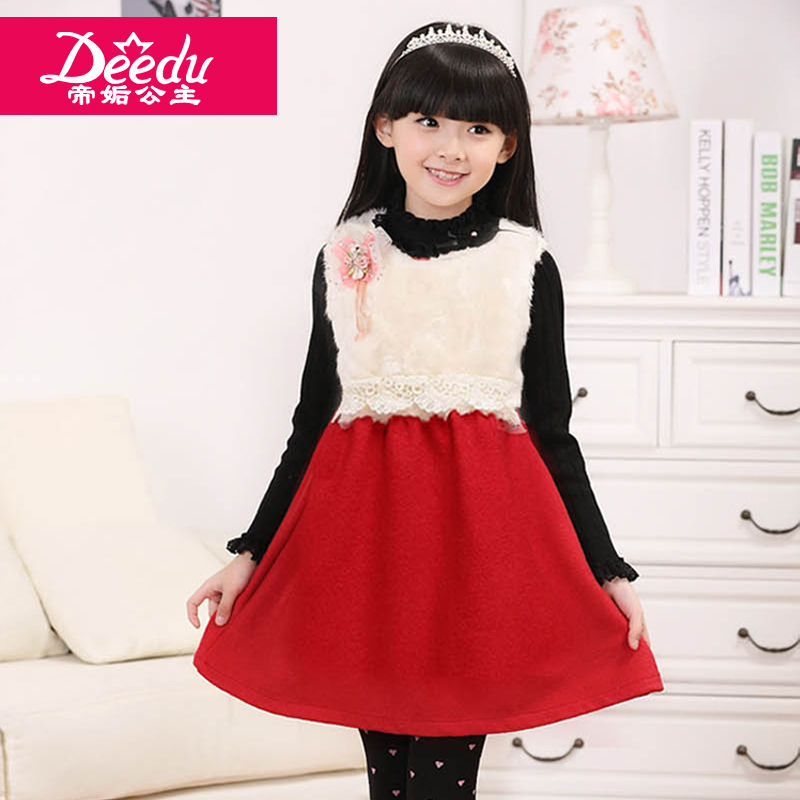 Robes pour fille DEEDU en flanelle - Ref 2044242 Image 1