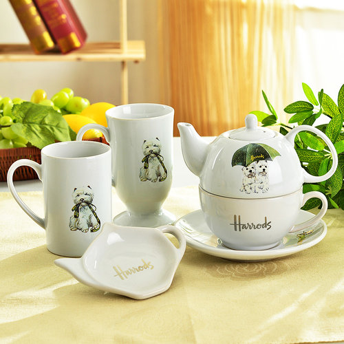 Harrods陶瓷茶壶罗斯西高地小熊
