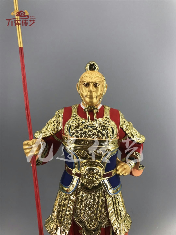 木雕齐天大圣斗战胜佛孙悟空香樟木精雕40cm九莲木雕神像佛像定制