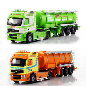 凯迪威625028大型油罐车1:50合金工程运输车模型流动加油车运油车