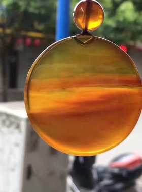 缅甸琥珀绝美风带证书吊坠包邮