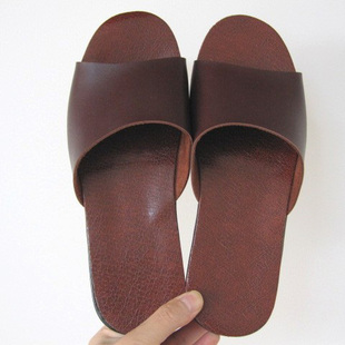 整张牛皮海宁男女耐磨拖鞋 室内外高级牛皮面拖鞋 男士 实用真皮拖鞋