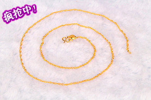 越南沙金项链女款  镀24K黄金女士沙金项链单链 仿真金首饰不掉色