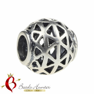 雪花珠925纯银皮绳项链吊项坠手链配挂件DIY铸件男女士生日礼物