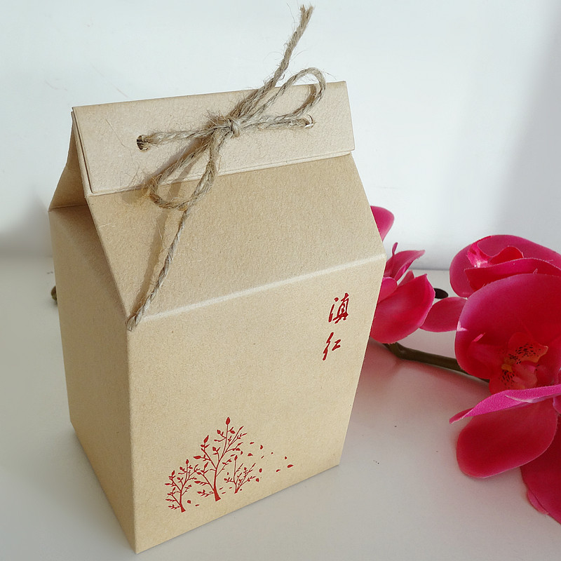 滇红散茶牛皮纸盒 滇红包装盒 茶叶牛皮纸袋 滇红散茶礼品盒