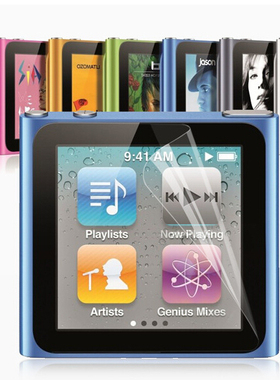 适用苹果ipod nano6代保护膜透明高清前膜屏幕膜静电吸附液晶软膜