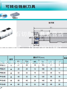 株钻T型槽铣刀TMP01-021-XP25-MP06-01 TMP01-032-XP32-MP08-02