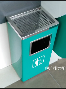 银行垃圾桶废纸桶绿色垃圾桶不锈钢烟灰桶订造四方垃圾筒厂家