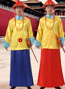 万圣节古装侍卫影视演出服饰清朝官兵士兵服装古代武士服cosplay