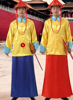 万圣节古装侍卫影视演出服饰清朝官兵士兵服装古代武士服cosplay