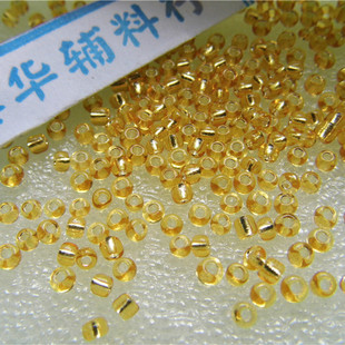 1mm2mm3mm米珠DIY珠子饰品配件不变色 玻璃灌银手工亮片小珠 金色