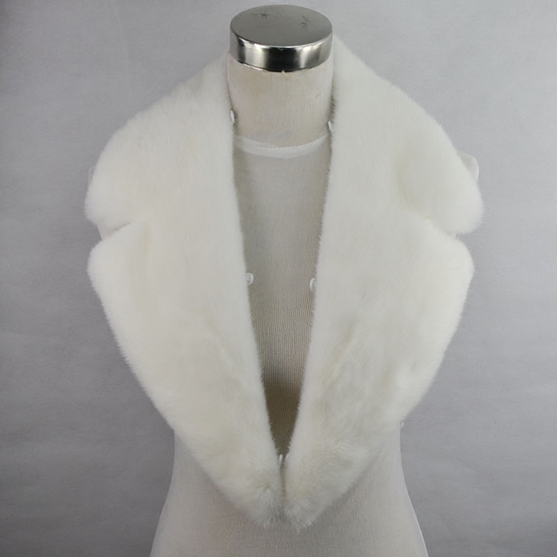 进口白色水貂皮草青果貂毛西服