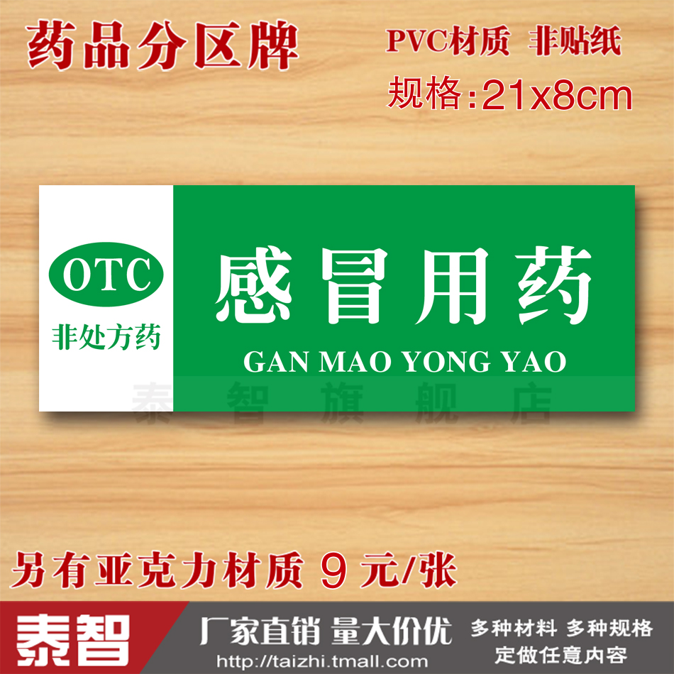 药房分类医院标志牌