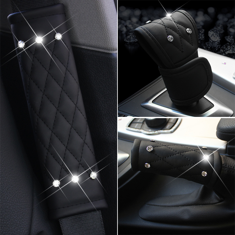 韩国时尚镶钻水钻汽车女用品车载排挡套手刹套安全带护肩套饰套装,汽车用品/电子/清洗/改装,手刹套/档把套/套饰套装,淘宝优惠券,粉丝福利购,淘宝优惠卷