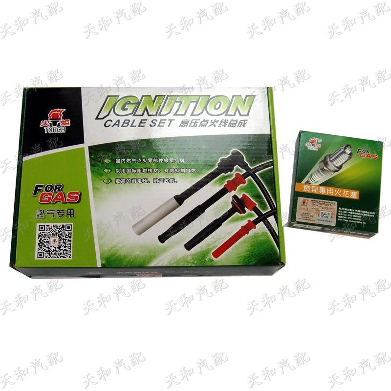 奇瑞火炬正品风云2旗云A5E3E5X1燃气专用火花塞高压线477发动机