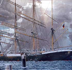 全新法国海伦海勒1/150 HELLER 80888 远洋帆船“PASSAT”号模型