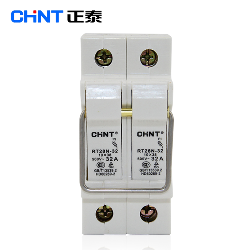 正泰电器 熔断器底座 保险丝座 RT28N-32 2P 不含熔芯RT28-32 32A