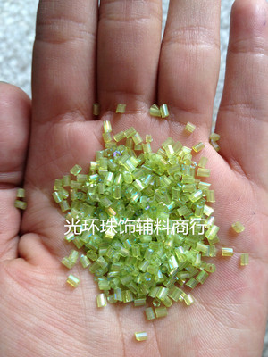 diy浅绿色幻彩流苏珠管