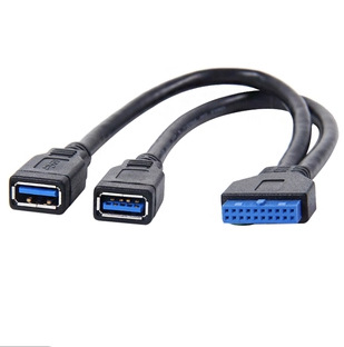 20PIN转USB3.0母孔转接线 主板19针/20针转扩展线 19孔转USB3.0
