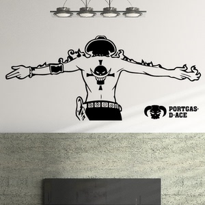 海贼王动漫卡通墙贴画寝室宿舍卧室励志个性装饰墙壁贴纸火拳艾斯