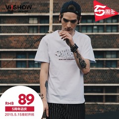 Viishow2015 summer dress new short sleeve t-shirt in Europe and matching color cotton short sleeve t-shirt's sleek, minimalist short sleeve