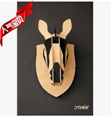 other简约斑马挂饰壁饰壁挂田园北欧式 饰品 创意原木家居墙壁装